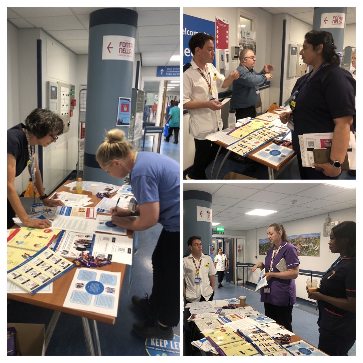 Some lovely interactions staff ⁦@NewhamHospital⁩ for #LDweek2023 ⁦@RThomson21⁩ #Michelle  ⁦@P_e_t_r_a____⁩ & ⁦@FionaAshanti_⁩ discussions on what most important @NHSbartshealth #LearningDisabilitiesVision ⁦⁦@ratansiz⁩ ⁦@CAlexanderNHS⁩