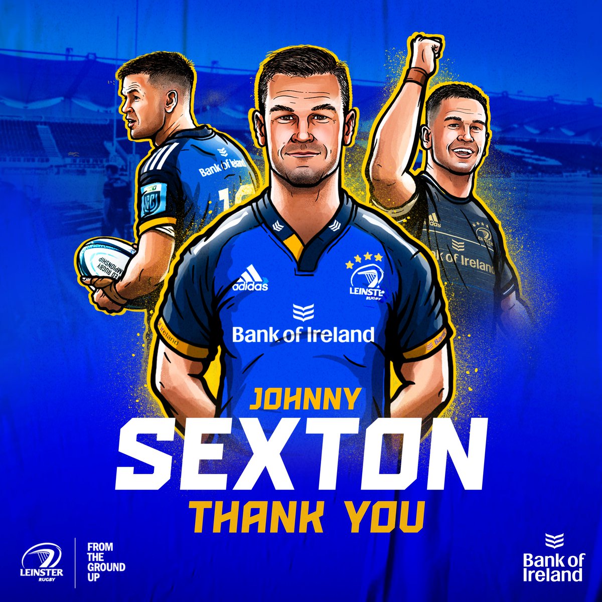 After 189 caps and 1,646 points, we say goodbye to one of the greatest players to ever wear the blue jersey. 👕

From Edinburgh in '09, the comeback in Cardiff in '11 to Bilbao in '18, Johnny Sexton has been there for it all.

Memories we'll never forget. 🙌

#ThanksJohnny
