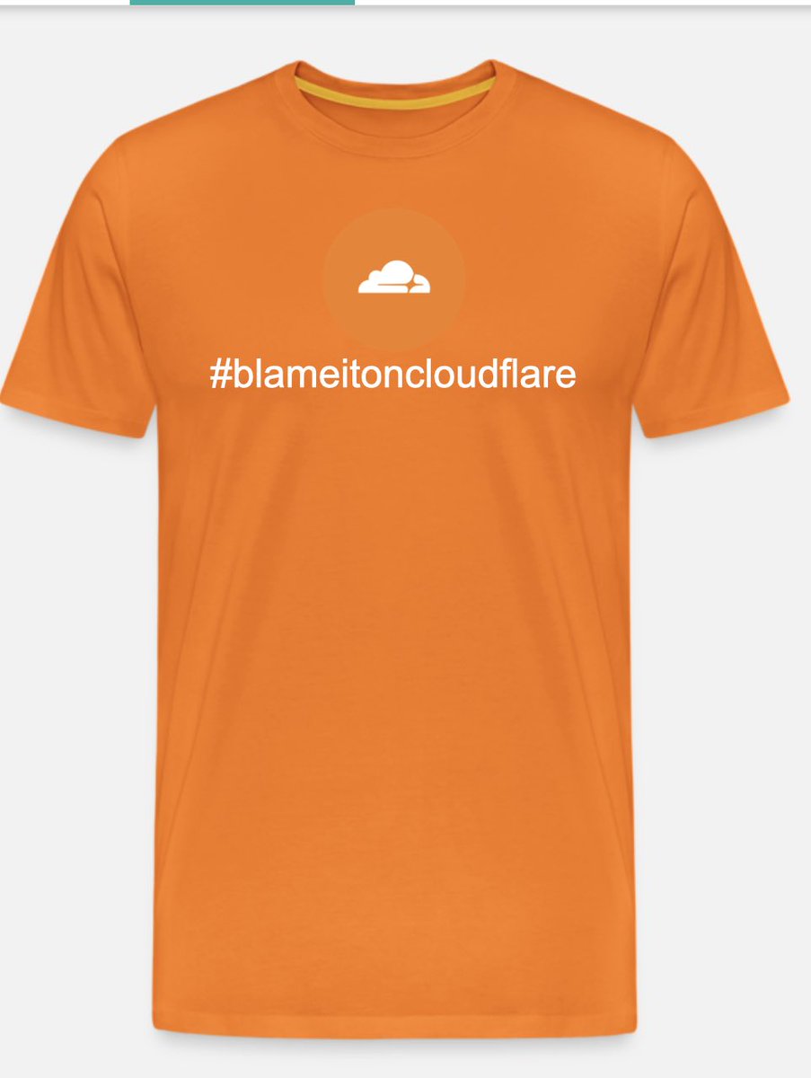 stntz's tweet image. I have introduced @Cloudflare to everyone and every thing in my org that any issue, they blame it on Cloudflare (jokes on harsh security) now, we have someone printing a shirt… I should get a gig yo.. I preach it everywhere #blameitoncloudflare #EnterpriseArchitect