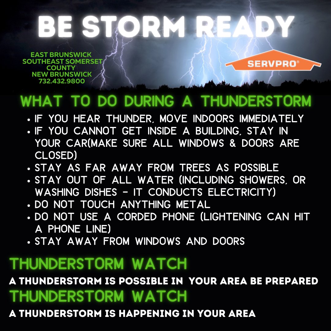 Are you prepared for this weeks forecast? Remember, if you have any water damage from the upcoming storms, Servpro is open 24 hours and ready for any emergency