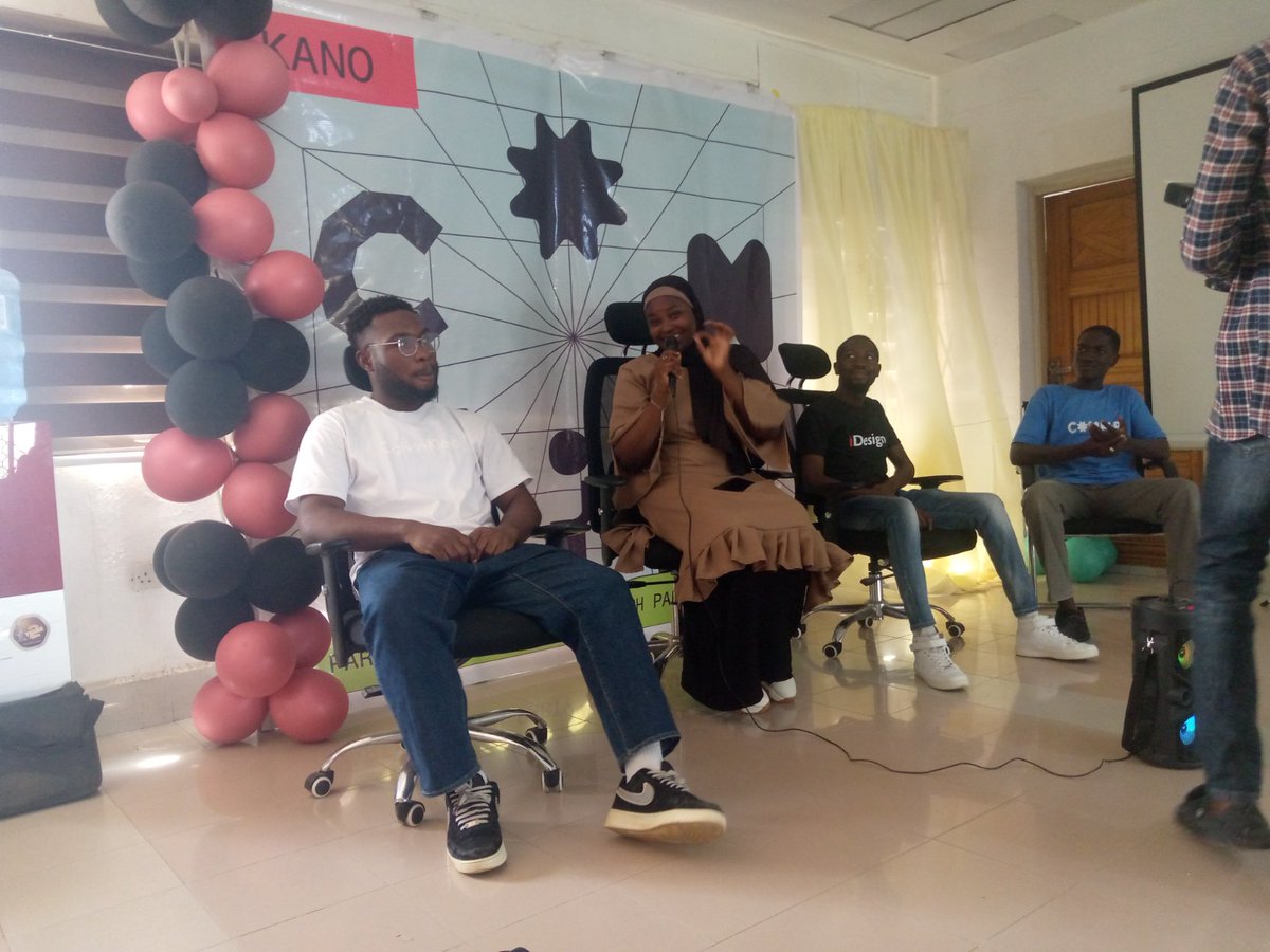 Having a live session panel
With our host sumaiya product manager 
And our guest are Daniel,motion designer
Usman freelancer and visual designer
Abdulsamad brand designer 
#Config2023 
@StartupKano 
@fof_kano