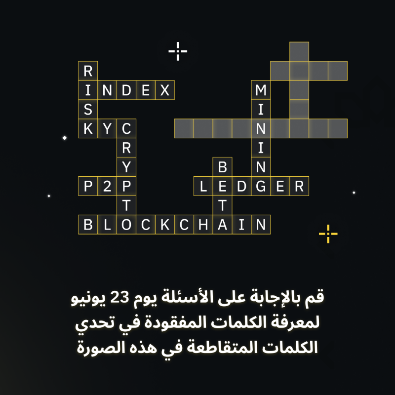 BinanceArabic's tweet photo. حان الوقت للفوز بجوائز كبيرة! بمناسبة #EidAlAdha، نقدم لكم تحدي الكلمات المتقاطعة وفرصة للفوز بحصة من جائزة قدرها 5,000$.