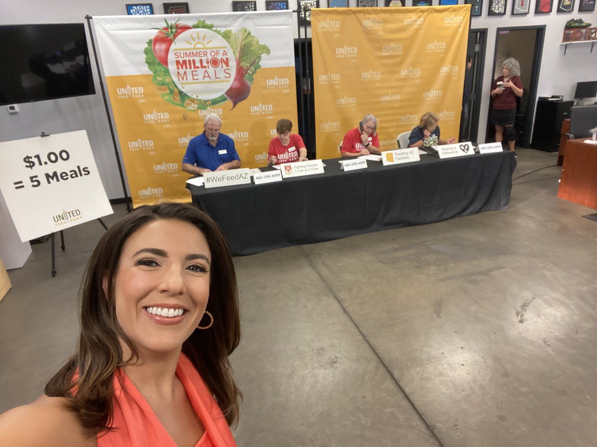 Good morning! Call us! ☎️ 
480-398-4499
The Summer of a Million Meals is officially kicking off. Please help us in supporting <a href="/UnitedFoodBank/">United Food Bank</a> in its 40th year of supporting our community! #TodayinAZ 
12news.com/mobile/article…