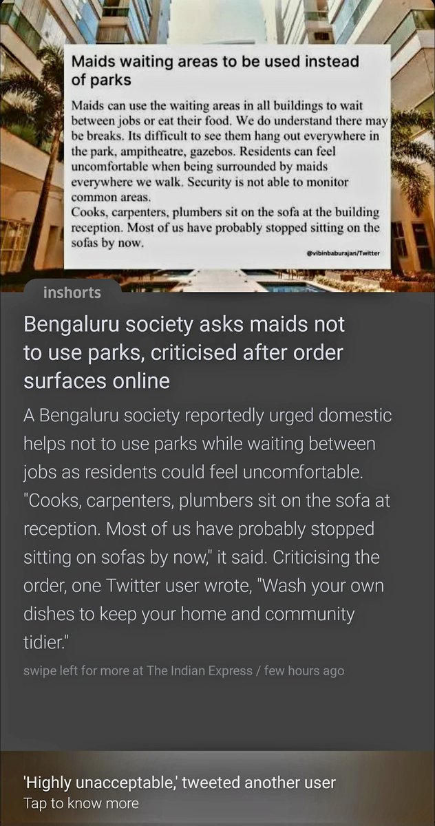 b2sharan's tweet image. BENGALURU HI SOCIETY 
#Discrimination against #DomesticHelp #Servants #Laborers &amp;amp; all who helped  build the buildings, #society these snob socialites live in &amp;amp; maintain their homes daily, but are treated as untouchables 
#Bengaluru 
The lifestyles of the #Rich &amp;amp; Inconsiderate