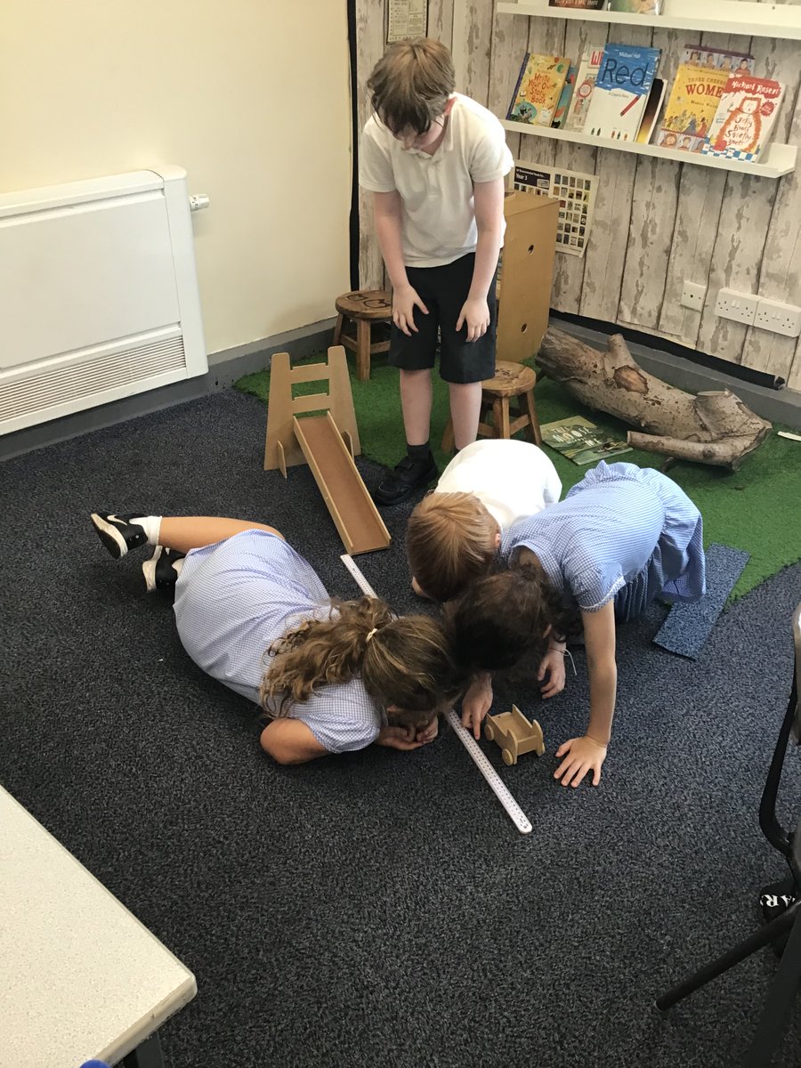 stmariesyear3's tweet photo. Science - on which surface does the car travel the furthest ? https://t.co/utmDIqVCSk