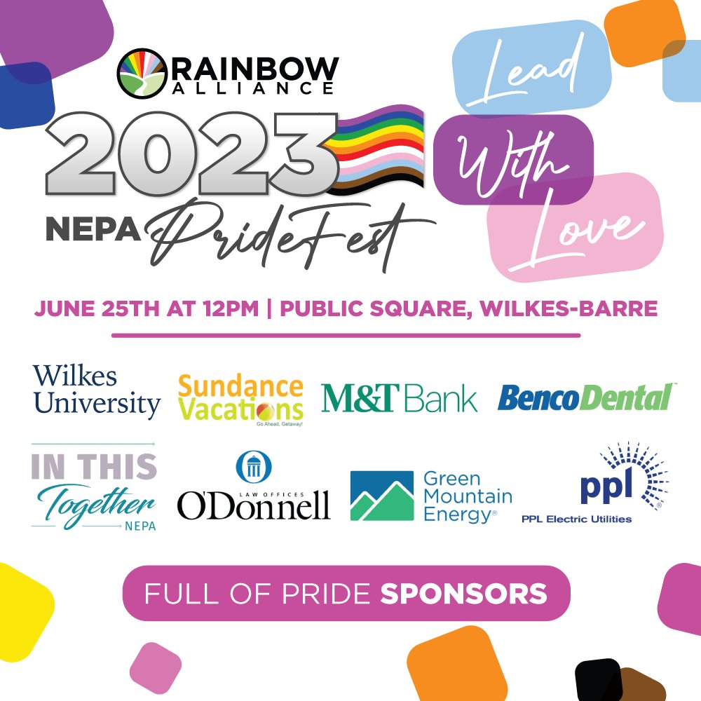 Rainbow_WV's tweet photo. We would like to thank our Full of Pride sponsors for supporting our 2023 PrideFest!

Without you, we wouldn't be able to put on such an amazing event! https://t.co/ZIW7K4SRYN