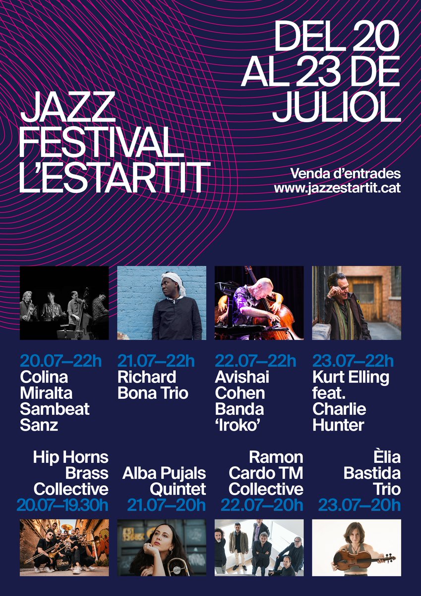 AjTorroella's tweet photo. 🎶 Gaudeix del millor jazz d'aquest estiu 🌞 al @JazzEstartit 
🎷 8 concerts arran de mar, del 20 al 23 de juliol
👉 Consulta la programació: https://t.co/ls7HFb0hvZ
#JazzFestivalEstartit #SomCultura #SomlEstartit https://t.co/RywUb5zXmA