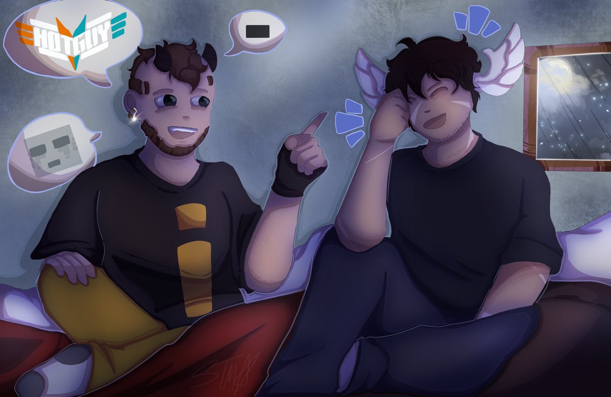Storytime Sleepover with Imp and Skizz! 
.
[ #impulsesvfanart #impulsesv #skizzleman #skizzlemanfanart #hermitcraft #Hermitcraftfanart @impulseSV @theskizzleman ]