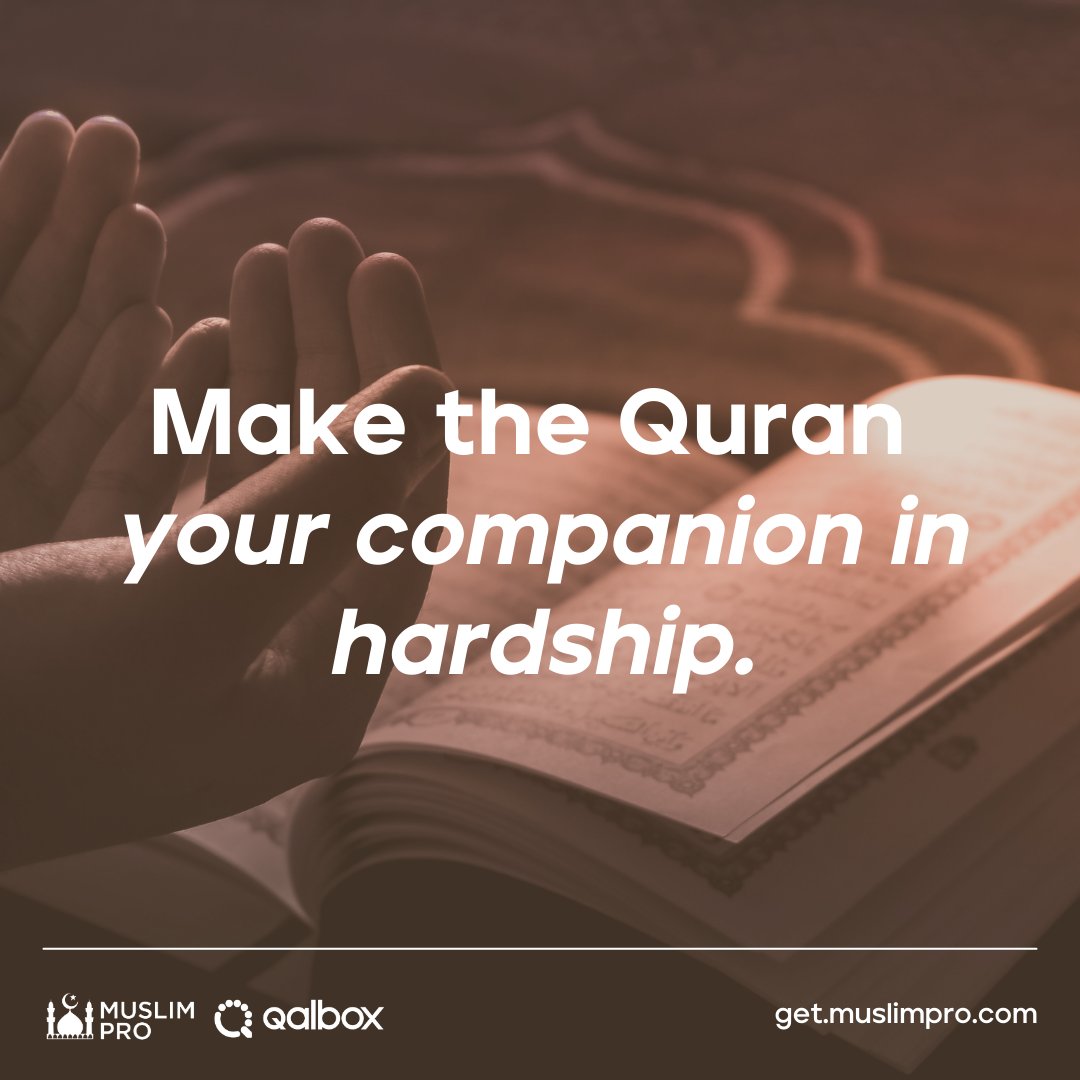 When you're feeling low, keep reading the Quran, and may it ease your soul and give you what you're looking for whether it's peace or answers to your situation.

#muslimpro #muslimproquotes #quoteoftheday #qalbox #muslimlives #muslim