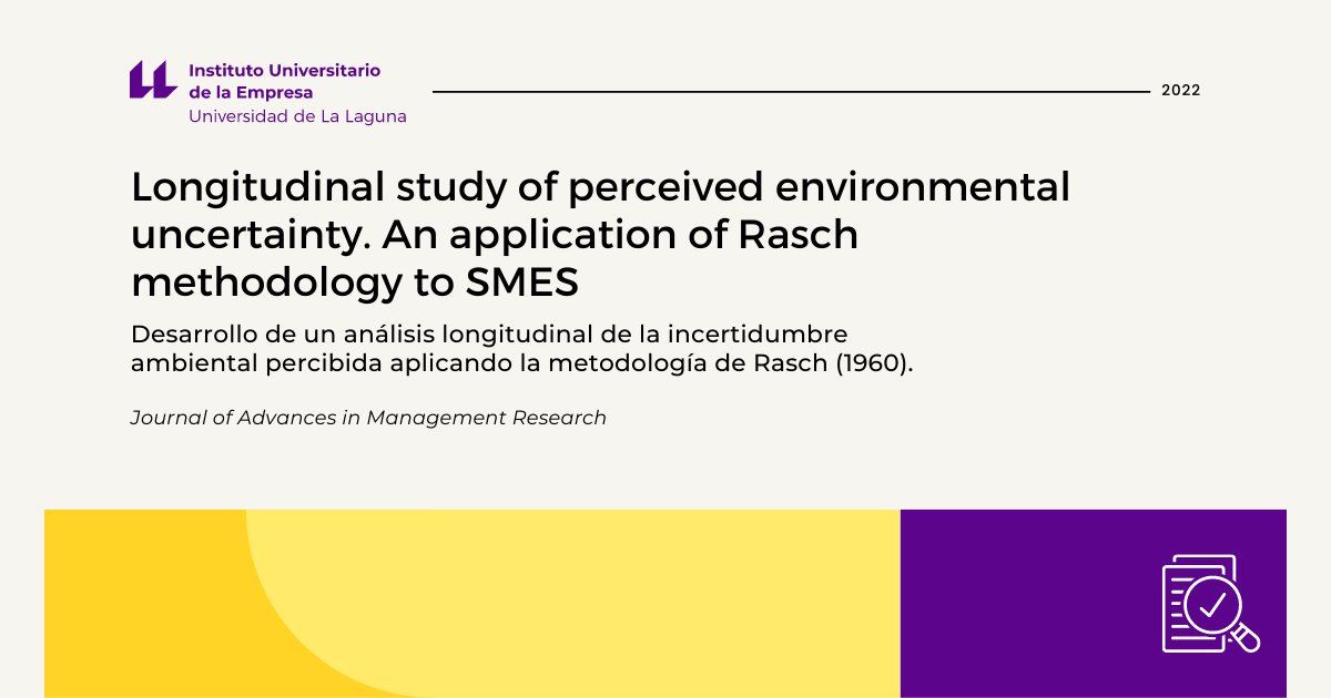 😉🙌 Ya pueden disfrutar del artículo publicado por nuestras compañeras Ana García Pérez y Vanesa Yanes; donde se trabaja la incertidumbre de estado desde la perspectiva de la información y bajo el enfoque cognitivo de la realidad empresarial.

🗞  👉 acortar.link/34Uryt
<a href="/ULL/">Universidad de La Laguna</a>