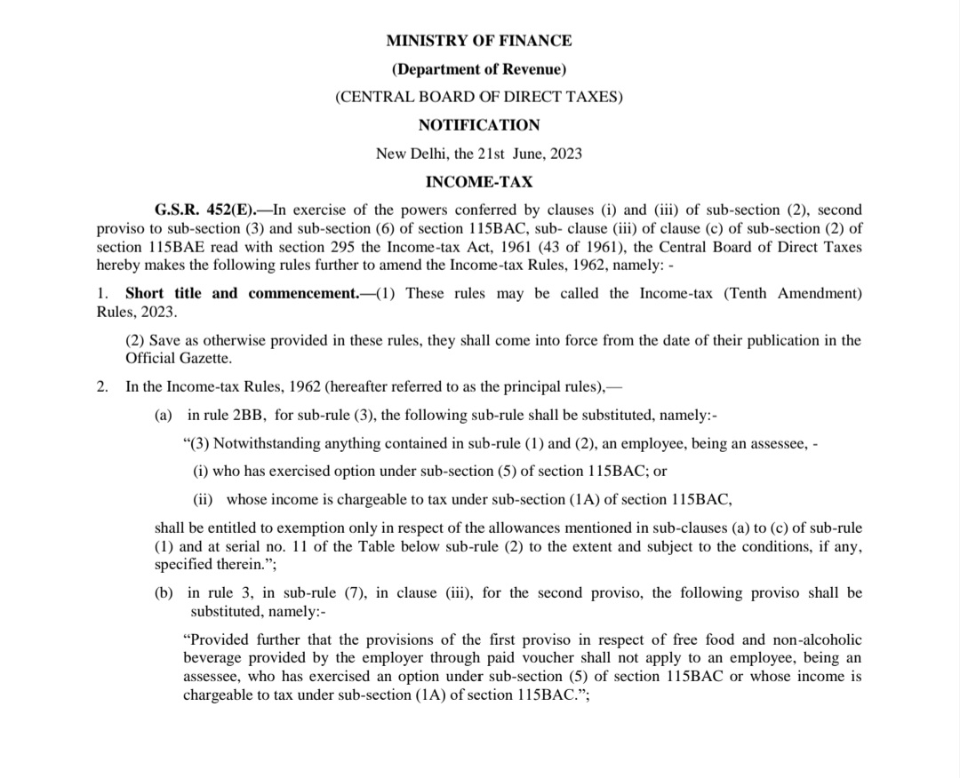 CBDT Notifies New Form 10IEA for Opting & withdrawing from New Tax regime for FY 23-24 onwards

#CBDT #incometax #tax #taxupdates #taxes