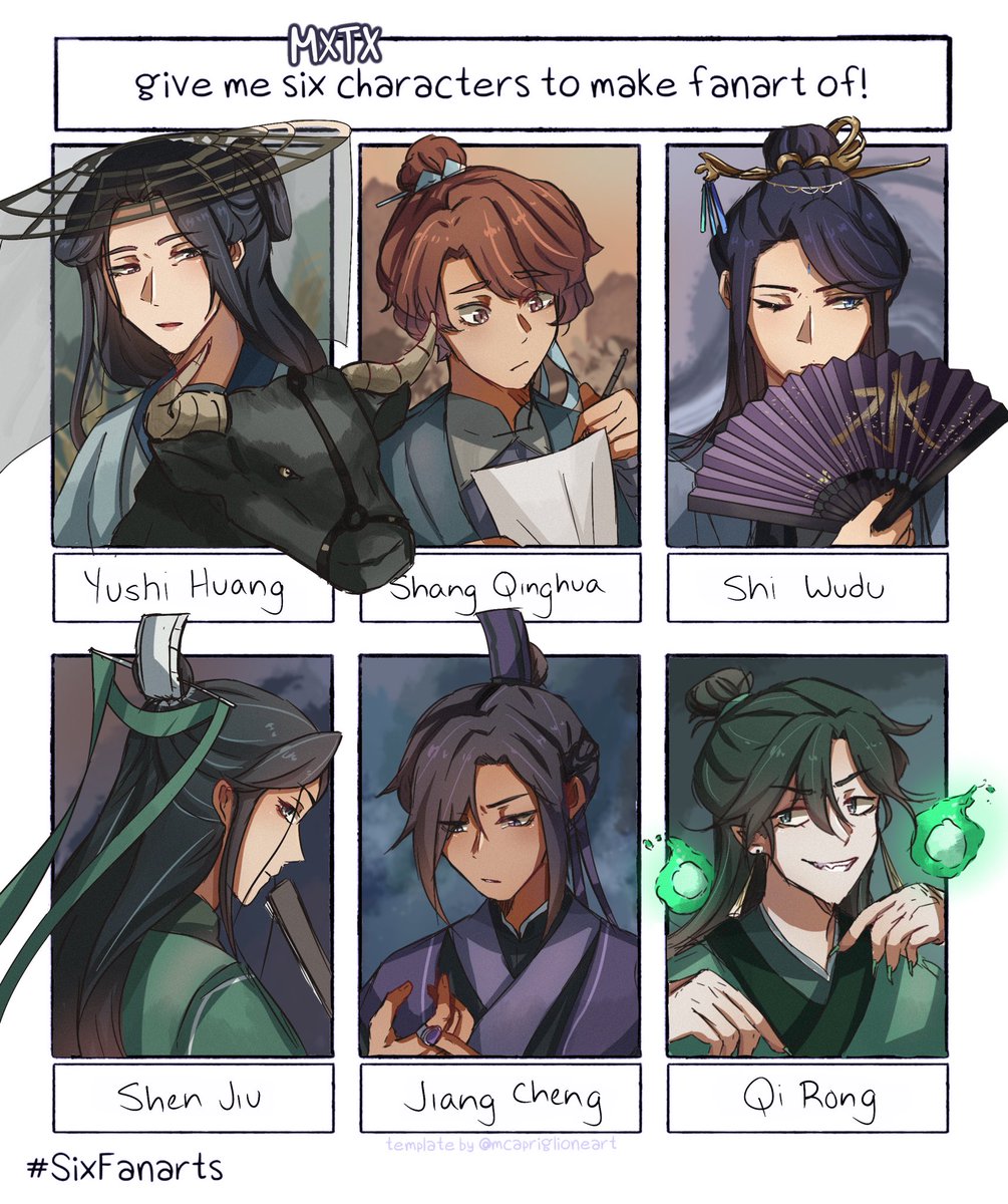 finished the #SixFanarts !! 🌿 mxtx novel ver. thank u to everyone who suggested   #mxtx #svsss #mdzs #tgcf