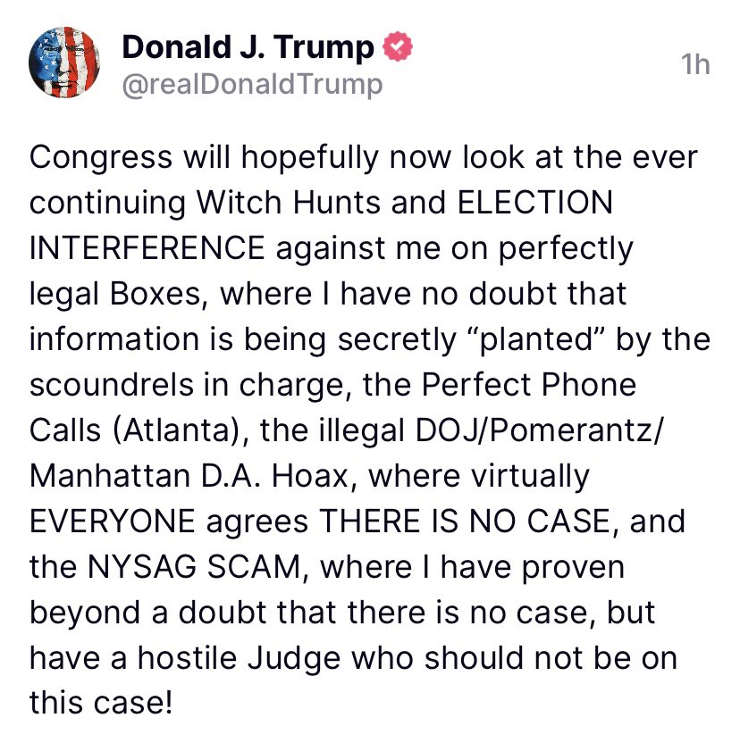 So the guy who was too busy declassifying, and too busy to “sort” out the boxes, is now back to claiming that the FBI scoundrels planted the classified documents. tRump, are so f**ked and it is simply glorious