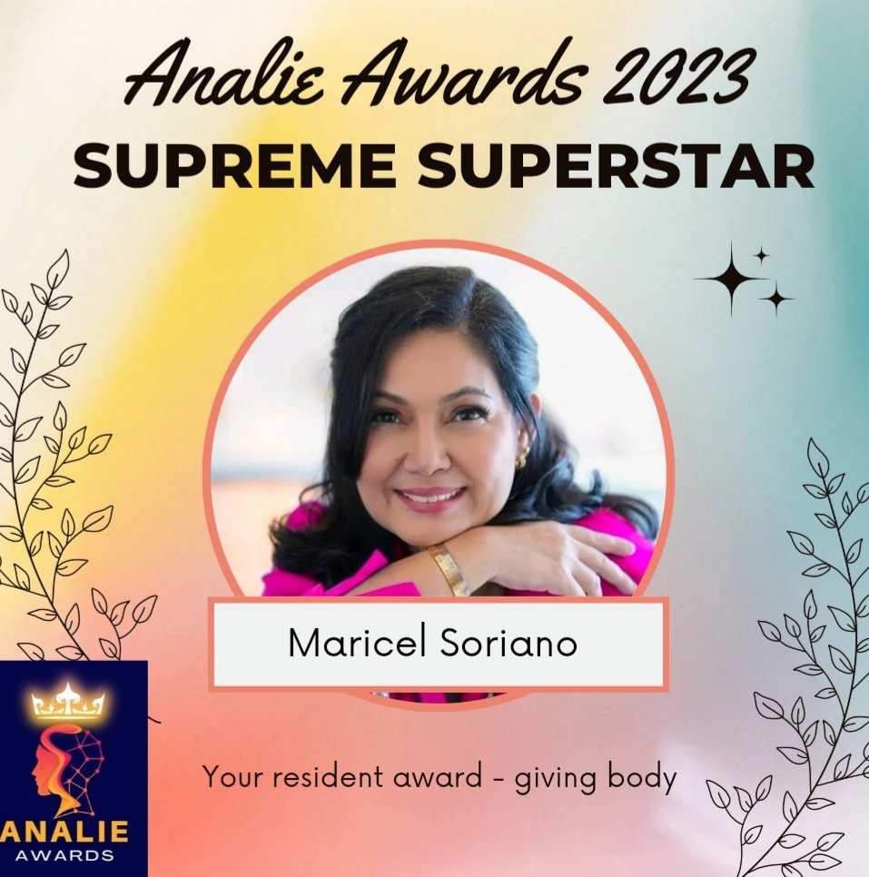 ℹ️ Maricel Soriano  (@MaricelsorianoA) is our 'Supreme Superstar'.

#AnalieAwards2023
#MaricelSoriano