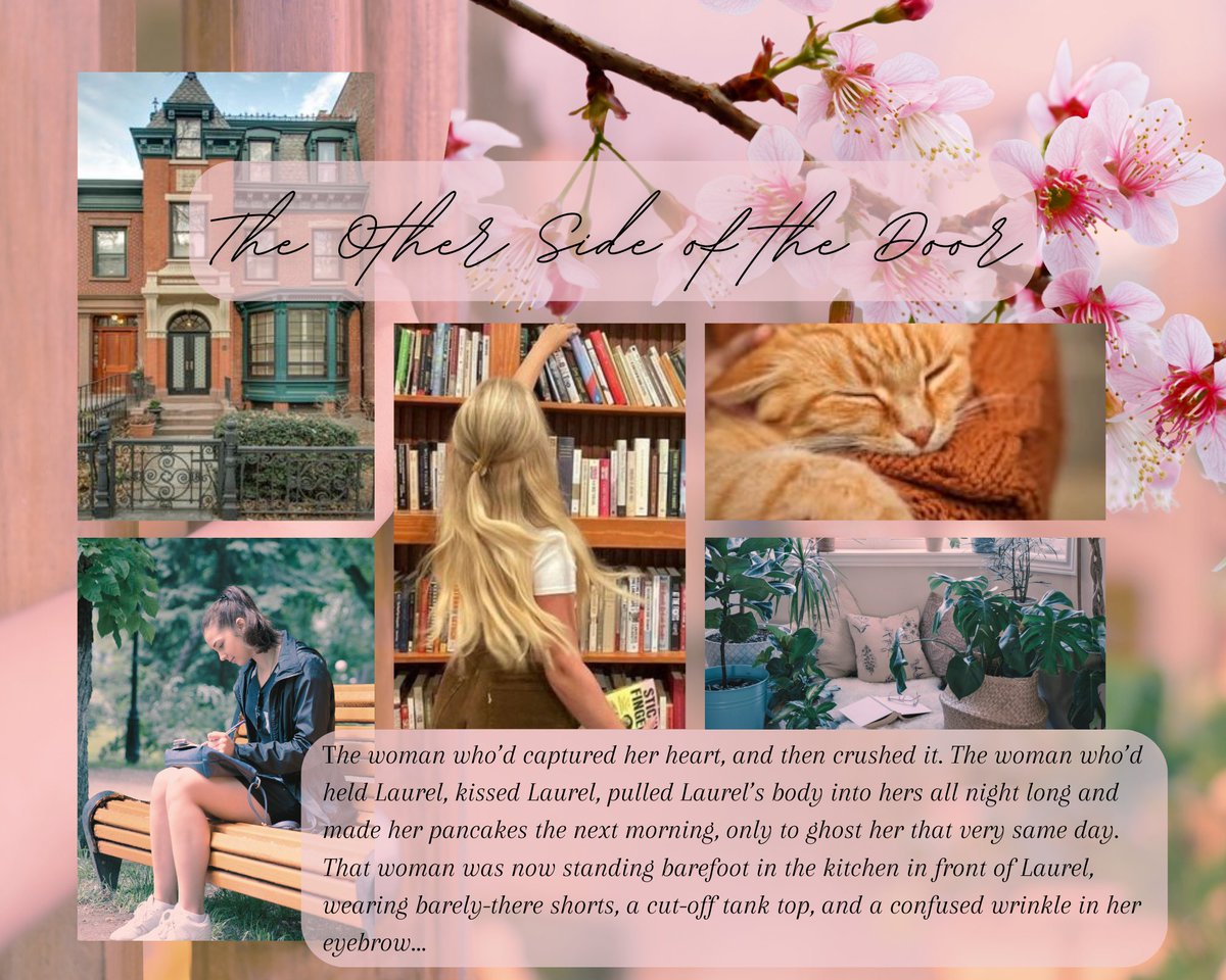 The Other Side of the Door is a sapphic contemporary romantic comedy about two ambitious, messy, lovesick women, who just happen to be exes and also roommates. It's also my first novel. 💜 #amquerying #amwritingromance #WritingCommunity