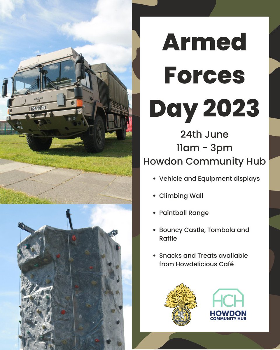 This weekend at Howdon Community Hub!

#ArmedForcesDay #thingstodo #free #familytime