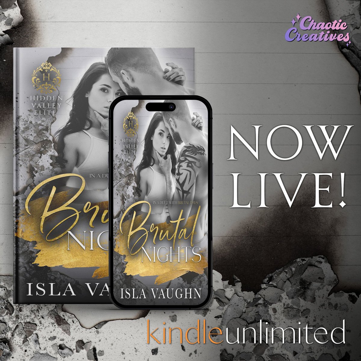 #NewRelease Brutal Nights, the conclusion to Damon and Skylar's Duet in the bully romance, Hidden Valley Elite Series by Isla Vaughn is LIVE!
#1ClickNow: books2read.com/u/4AAaGp
#BullyRomance #EnemiesToLovers #DarkSecrets @Chaotic_Creativ