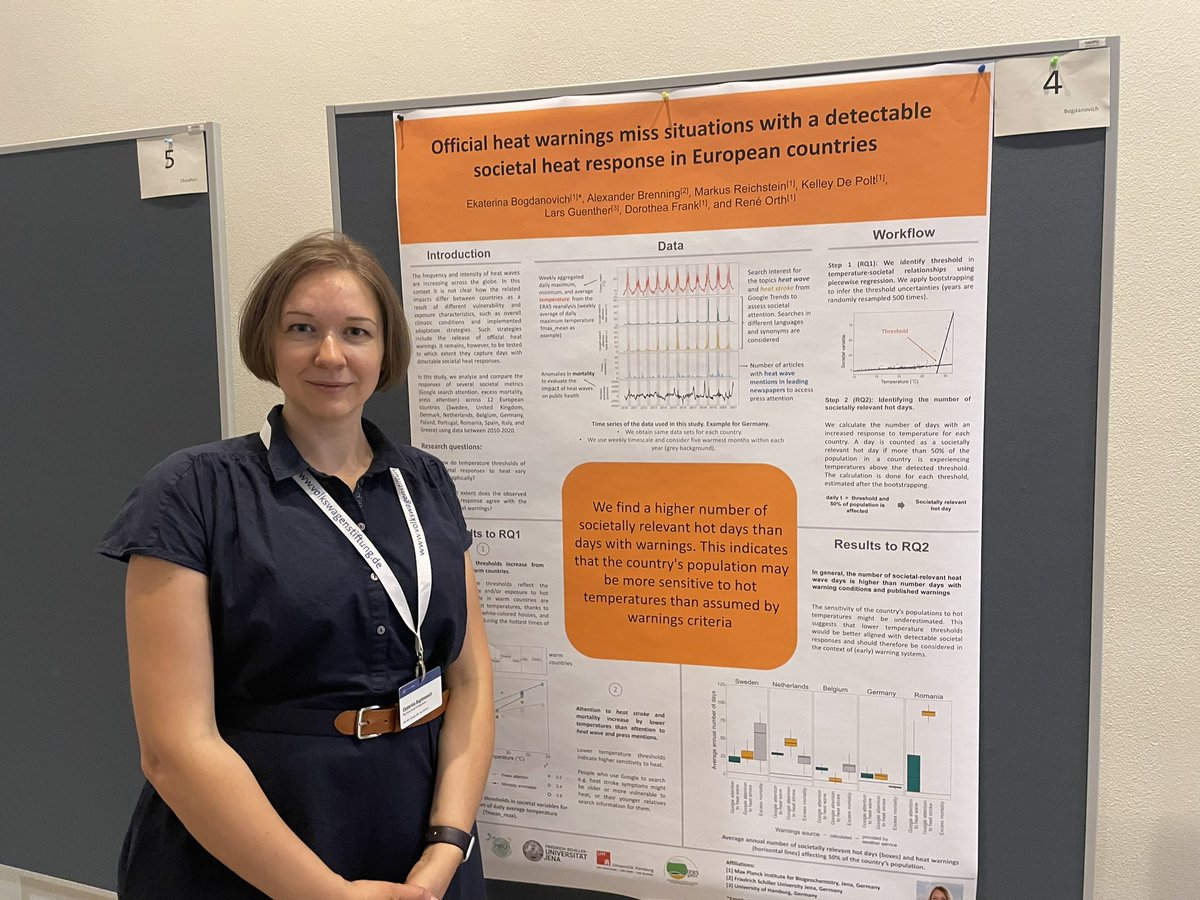 „Climate Related Systemic Risks: Lessons learned from Covid-19“ 🦠🌍 conference is happening in Hannover this week. Our group member @Ekaterina_Bogd presents a poster about societal response to heat waves. @VolkswagenSt @xplanatorium #coronaandbeyond