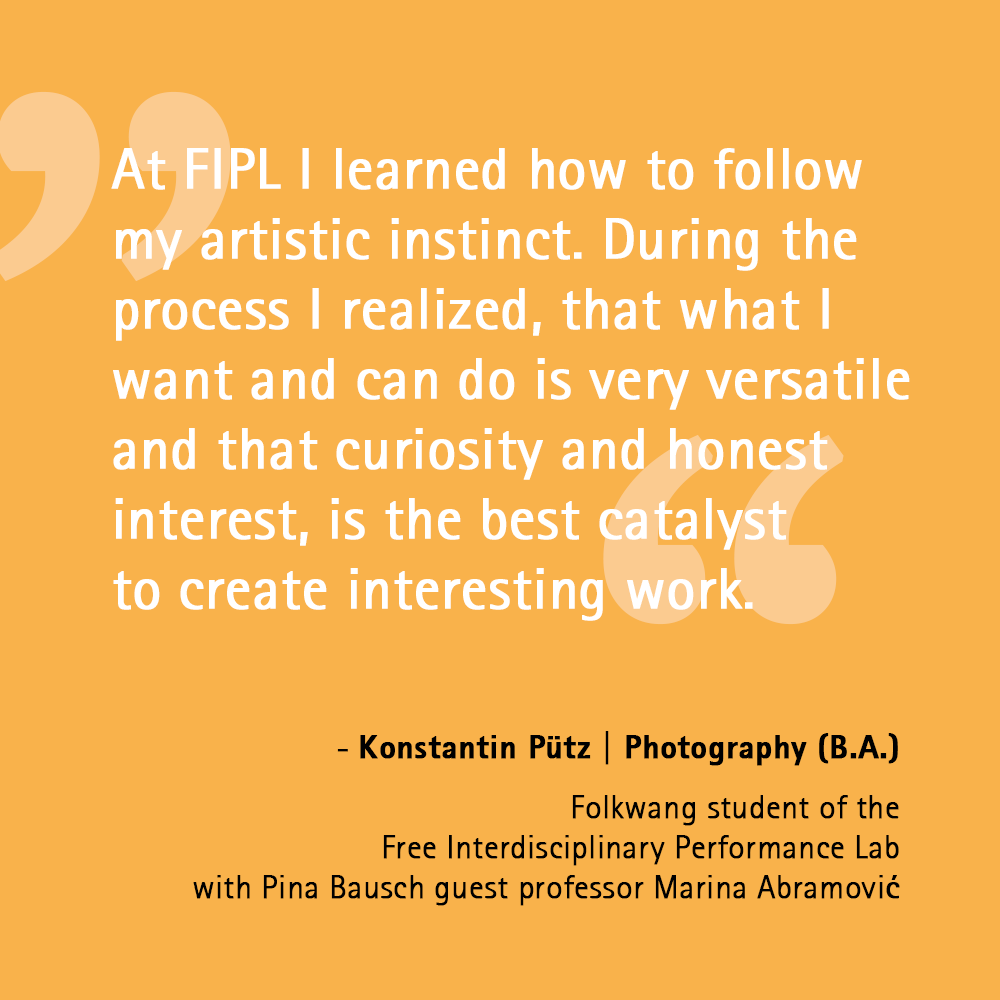 Als Teilnehmer*innen des Free Interdisciplinary Performance Labs (FIPL) mit Pina Bausch Gastprofessorin #MarinaAbramović erzählen #Folkwang  Studierende aus verschiedenen Disziplinen von ihren Erfahrungen im FIPL &amp; mit der Performance-Künstlerin: folkwang-uni.de/home/hochschul… #deinnrw