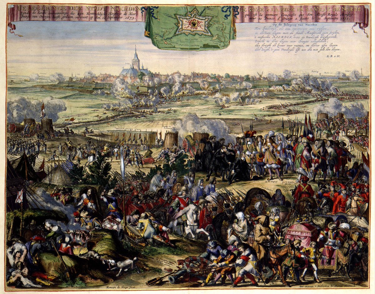 greuthungi's tweet photo. We're working on Governor Du Pas' personal guard for the Siege of Naarden 1673. Part of the fun is finding out who is who on Romeyn de Hooghe's drawing. Who is the man in pink? @Redactiebas @Vestinginfo #Vestingmuseum #Rampjaar1672 https://t.co/wKbvYybtn2
