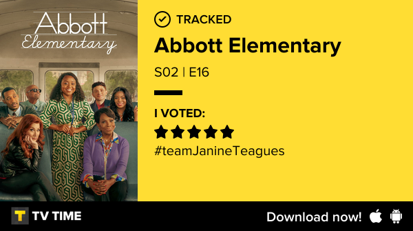 I've just watched episode S02 | E16 of Abbott Elementary! #abbottelementary  tvtime.com/r/2RxV0 #tvtime