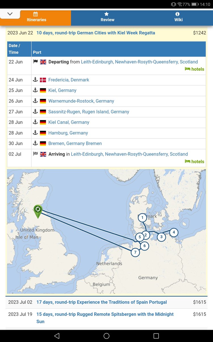 Balmoral arrived at Rosyth at 05:29 this morning. Her next itinerary: