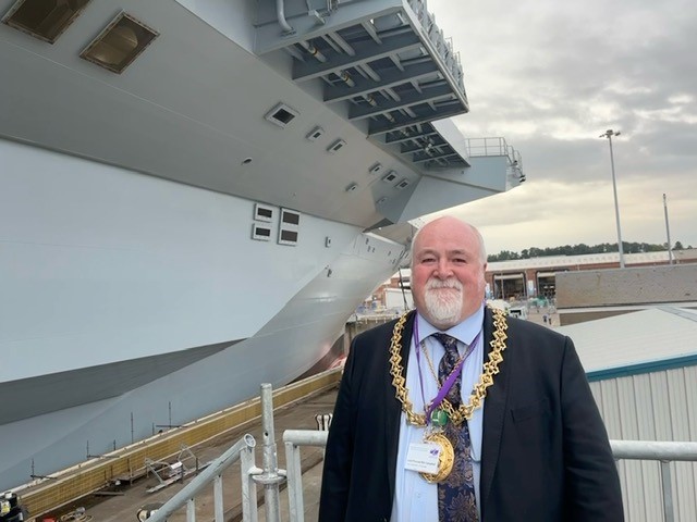 The Lord Provost was through in the Royal Navy dockyards at Rosyth yesterday evening (Wed 21st June) on board the Royal Navy aircraft carrier HMS Prince of Wales courtesy of an invite from the Highland Reserve Forces and Cadet Association (HRFCA) who are based on the Perth Road.