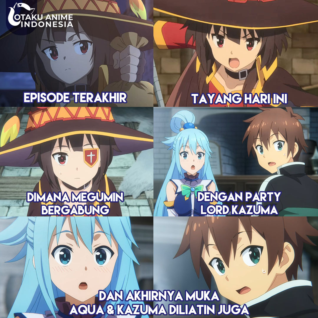 Dimulailah perjalanan Megumin bersama Aqua dan Kazuma~

🔹Anime : Kono Subarashii Sekai ni Bakuen wo!
🔹Genre : Comedy, Fantasy
🔹Score : 7.57
🔹Status : Finished Airing

#Otaku_Anime_Indonesia #konosuba #konosubarashiisekainibakuenwo #megumin #aqua #kazumasatou #aqua #wibu