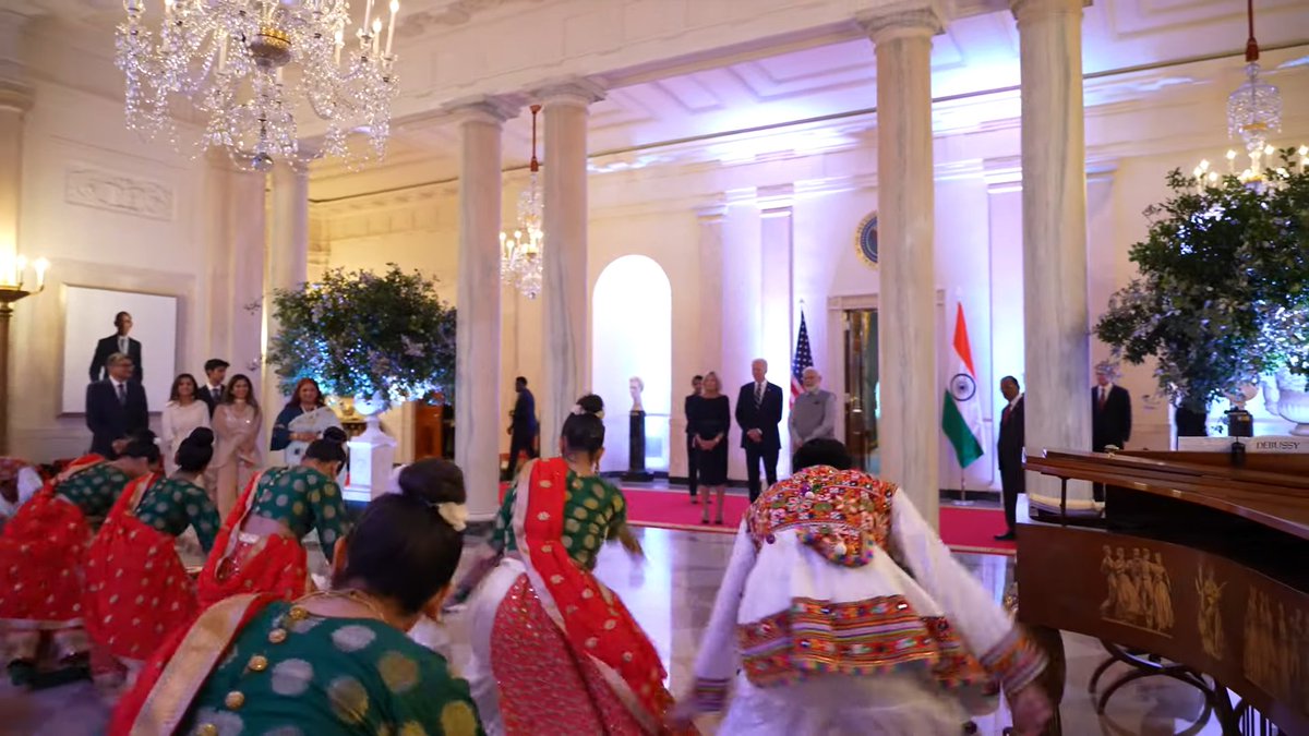 Garba of Gujarat enters White House ; Modi, Biden, First Lady of U.S. watch it together