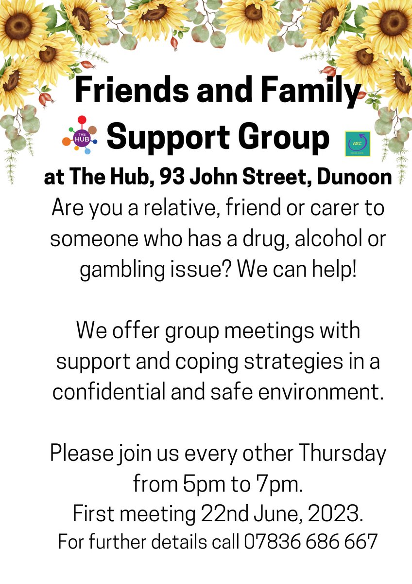 #Dunoons first Family and Friends Group meets at 5-7pm tonight. No booking rqd. We are all newbies tonight 🥰 @abhscp @alisonmcgrory12 @AreaDunoon @ArgyllADP @Argyll_ButeTSI @ceosfad @DebraSFAD @ElenaWhitham @change_families @DarylSFAD @FamiliesOutside