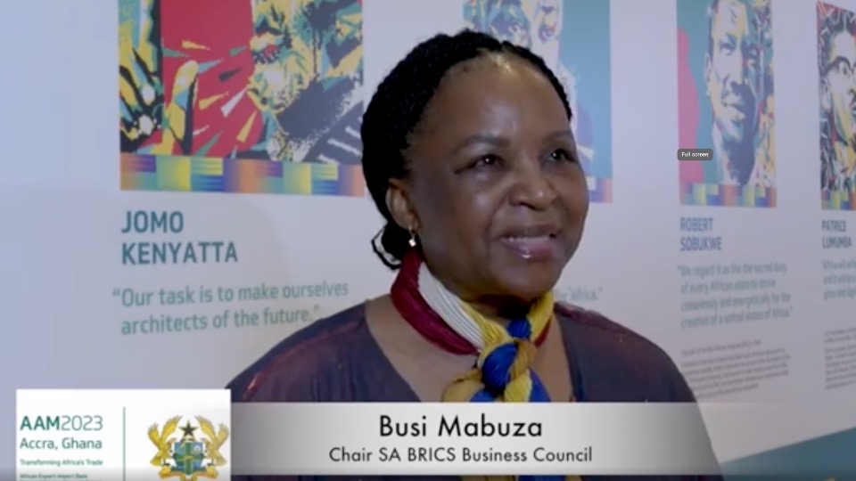 Bronwyn Nielsen (@bronwynnielsen) on Twitter photo Ghanaian media powerhouse <a href="/TheAnitaErskine/">Anita M.V. Erskine™</a> recently spoke to Busi Mabuza Chair of the South African BRICS Business Council on the sidelines of the Afreximbank Annual Meetings in Accra, Ghana. The BRICS nations make up 42% of the world's population and contribute more than 30% Ghanaian media powerhouse <a href="/TheAnitaErskine/">Anita M.V. Erskine™</a> recently spoke to Busi Mabuza Chair of the South African BRICS Business Council on the sidelines of the Afreximbank Annual Meetings in Accra, Ghana. The BRICS nations make up 42% of the world's population and contribute more than 30%