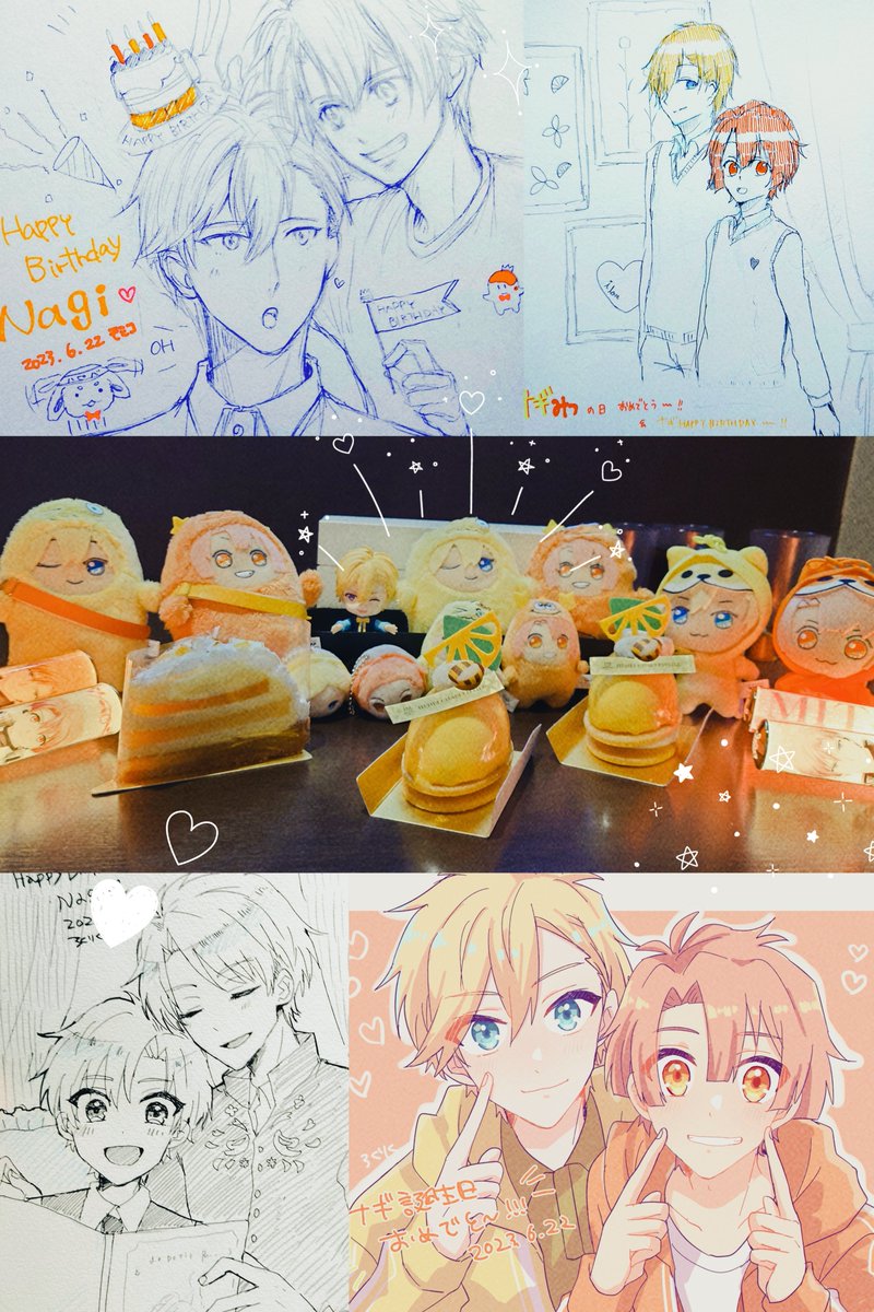 ナギの誕生日も祝ってきた🎉💛久しぶりにスケブを描いて貰ったので最高可愛いナギみつをぜひ見てください