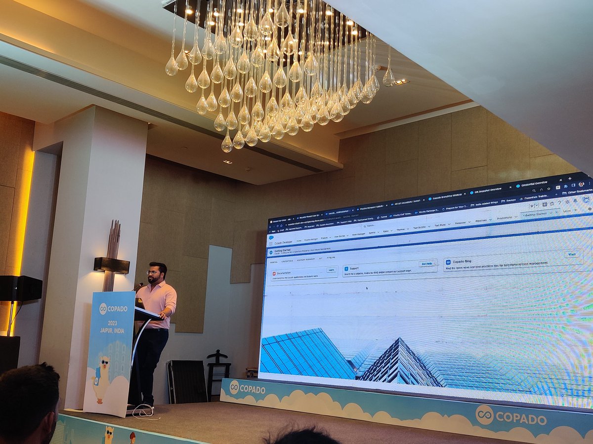 upanwars's tweet photo. 🎙️ @nitssnatha enlightens us on initiating our #DevOps journey with Copado! Exploring the tool's features and essential credentials required for connectivity. #TechTalk #CopadoGuide2023 
#Copado #CopadoUserGroups #CopadoJAI #CopadoCommunity🚀💻 https://t.co/1ZbWq55llI