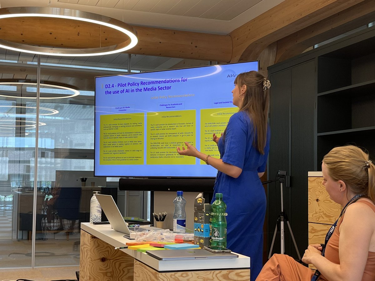 Bahareh Heravi (@bahareh360) on Twitter photo Pilot policy recommendations for the use of AI in the Media sector, as part of <a href="/ai4mediaproject/">AI4Media</a>, presented by <a href="/KrackNoemie/">Noémie Krack</a> and <a href="/ASchjoett/">Anna Schjøtt Hansen</a>.
Very interesting and timely. Slides will be shared later.
#datajconf #cplusj Pilot policy recommendations for the use of AI in the Media sector, as part of <a href="/ai4mediaproject/">AI4Media</a>, presented by <a href="/KrackNoemie/">Noémie Krack</a> and <a href="/ASchjoett/">Anna Schjøtt Hansen</a>.
Very interesting and timely. Slides will be shared later.
#datajconf #cplusj
