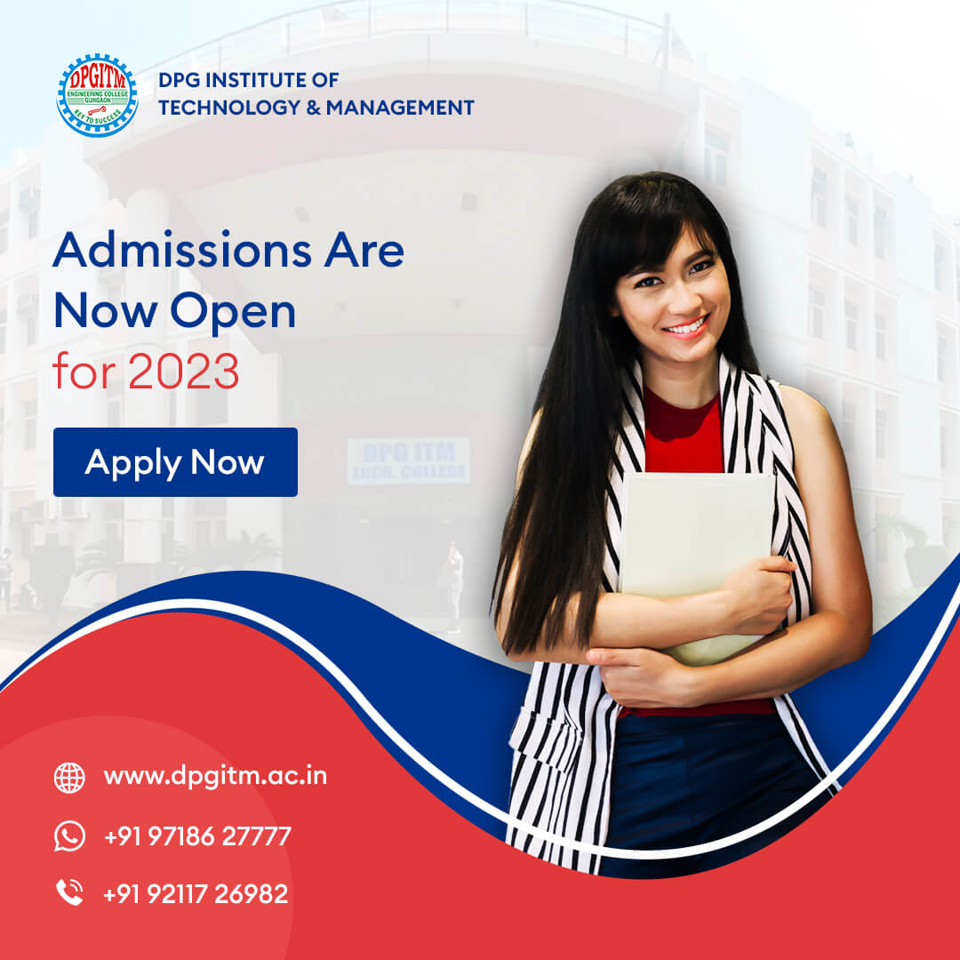 Apply now: dpgitm.ac.in

#DPGITM #admissions2023 #collegeadmissions #admissionopen #EducationMatters #FutureLeaders #gurugram #gurgaon #bestcollegeingurugram
