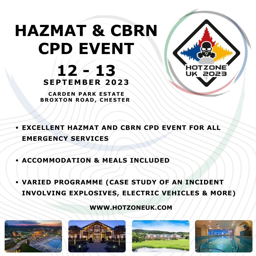 tacticalhazmat's tweet photo. We can’t wait for this event! There will be fantastic speakers and interactive sessions at an excellent venue. It’s a great learning opportunity. #TrainingHeroes #hazmat #HazmatAdvisor #HMA #HazardousMaterials #HMI #JESIP #FireService #Police #Ambulance #EmergencyServices https://t.co/yWj3I5pZjl
