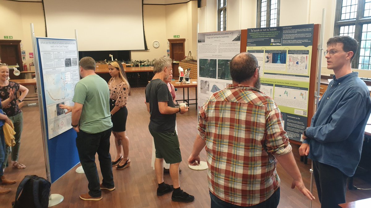 This week we had our MSc Volcanology poster showcase. This event marks the halfway point for our masters students as they present their research projects so far to the rest of the volcanology group. Some great discussions and variety of science being undertaken! Well done all!