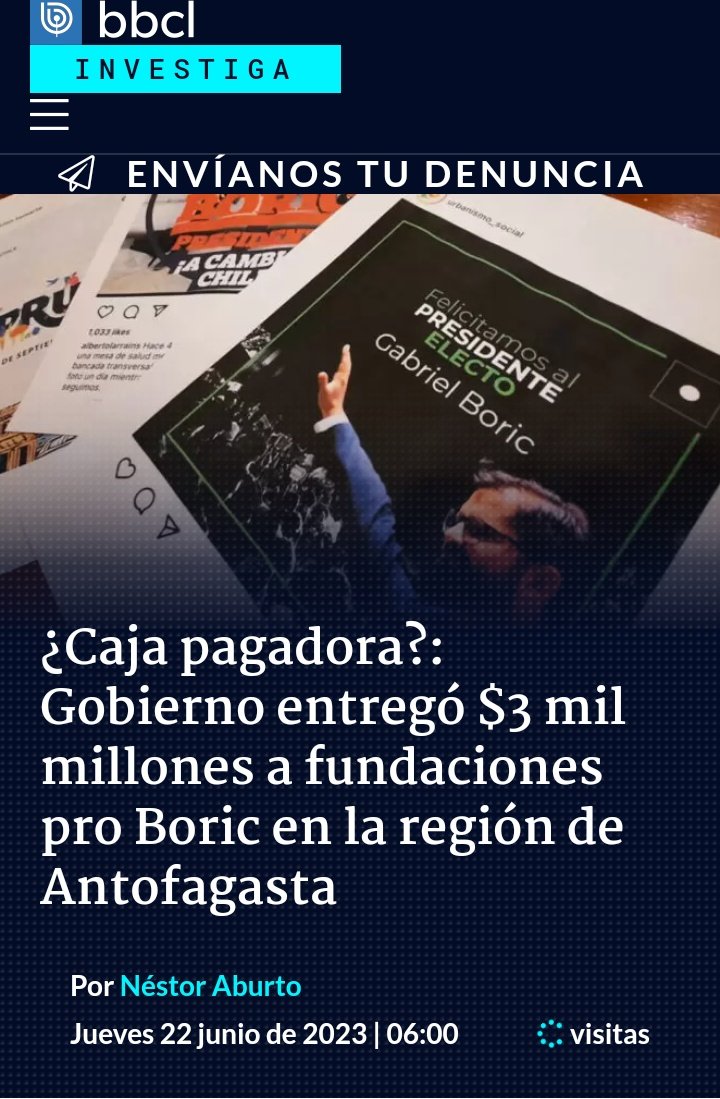TERE_LAprofe73's tweet image. GRAVISIMO !!
DIFUSION MAXIMA !!
GOBIERNO ENTREGA EN FORMA DIRECTA 3 MIL MILLONES A "FUNDACIONES" PANTALLA PARA PROPAGANDA POLITICA A FAVOR DE BORIC !!
SE ENTIENDE POR QUE NOS QUIEREN CENSURAR ?
EL GOBIERNO HUNDIDO EN SU FANGO !!
LOS DE MORAL SUPERIOR RESULTARON SER LOS MAS