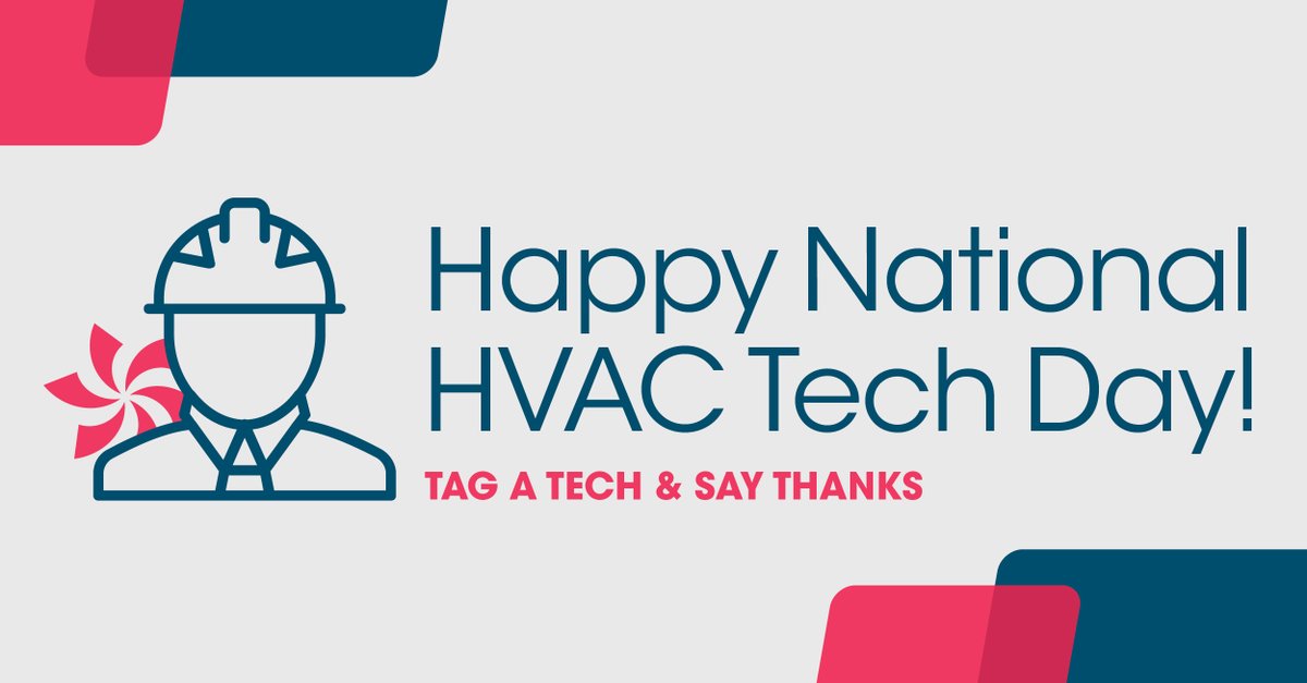 Today we recognize the hard work and dedication of all of our #HVACtechs! Shout to everyone keeping our buildings and systems running smoothly, and for showing up every day for this trade. Show your support by tagging an #HVACtech superstar and say thanks!