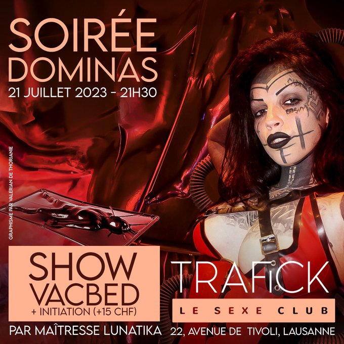 Show Vacbed at Trafick Club for the Dominas Night on 21th July. Starting at 9:30pm + VacBed Initiation
