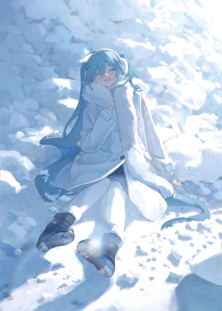 hatsune miku 1girl long hair solo open mouth twintails dress white dress  illustration images