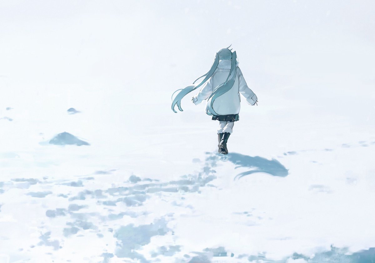 初音ミク 「day23-26 雪天使 (之前没发出去啊原来」|KonYa666のイラスト