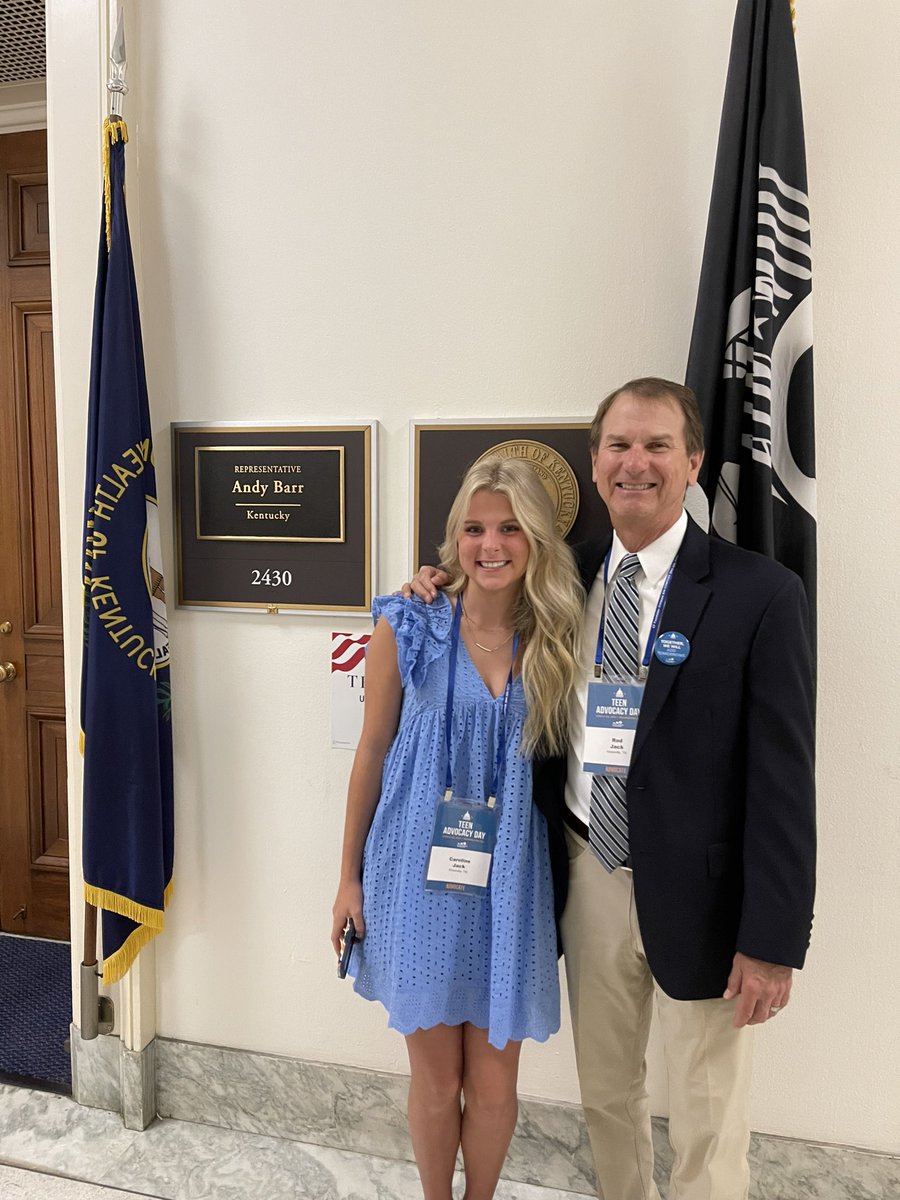 Thanks to Representative Andy Barr for listening to the Cystic Fibrosis Foundation’s story and the need to pass the Pasteur Act for Antibiotic development. @RepAndyBarr @easttncff @jollyjohnson @carolineeejack