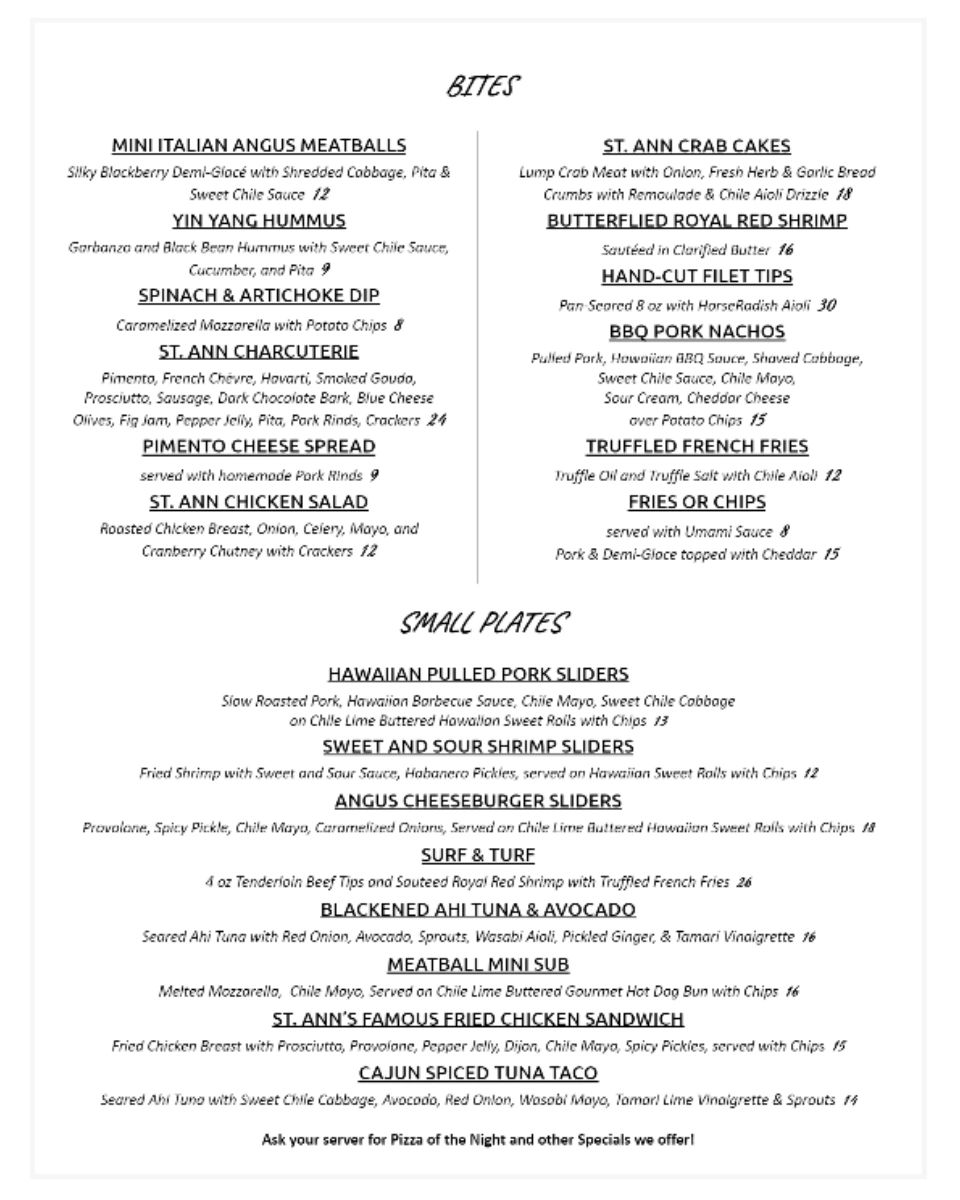 StAnnWineBar's tweet photo. Get a taste of that summer flavor with our specially crafted menu! Enjoy delicious dishes, including crab cakes, steak tips, and royal red shrimp. View our menu by visiting https://t.co/5kw5i8NzD2, and stop by soon to enjoy. #StAnnWineBar #Mandeville https://t.co/xjoK6FBGfp