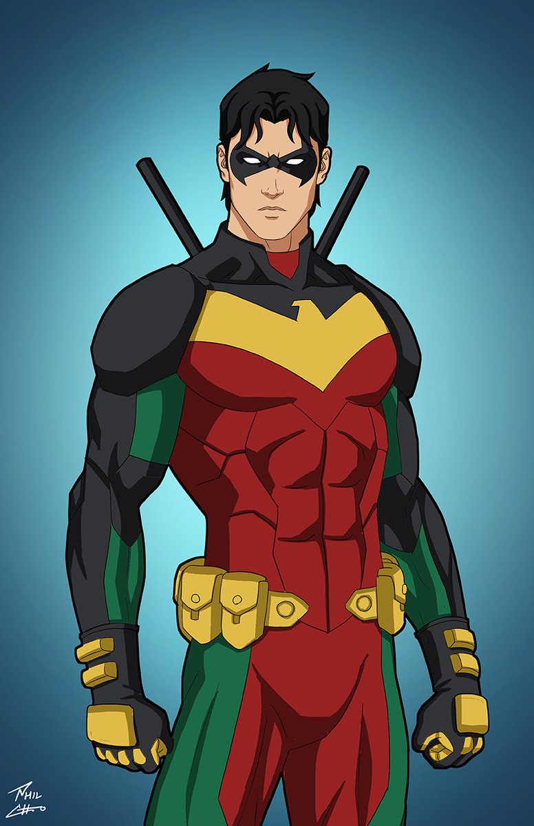 #Nightwing (Young Justice S4) but with Robin colors