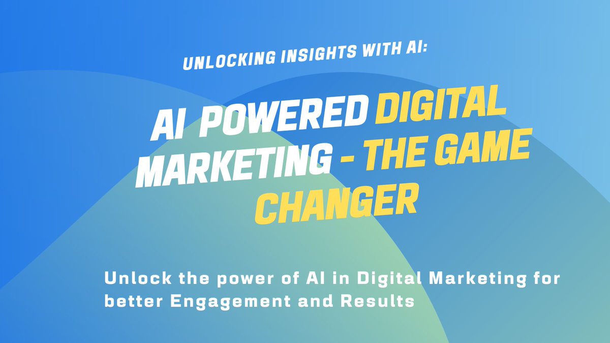 Discover game-changing power of AI in digital marketing! Precision targeting, enhanced efficiency, intelligent insights & personalized experiences; revolutionizing the way businesses connect with audiences. shorturl.at/yHLO5 
#DigitalMarketing #AIinMarketing #GameChanger