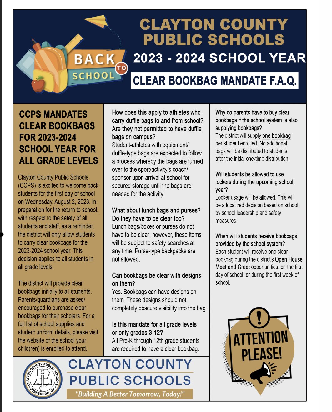 Clayton County Public School Calendar For The Year 2025 And 19