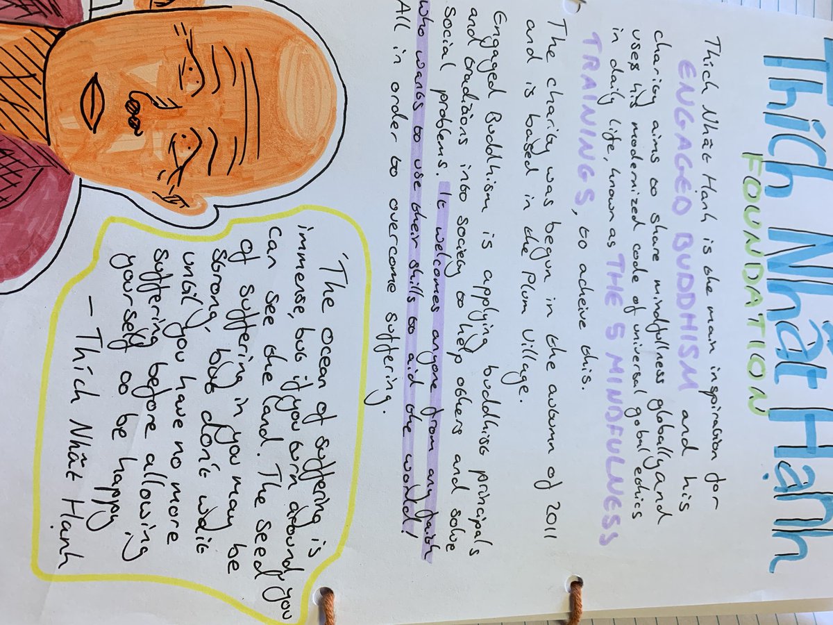 Fantastic work from Yr9 today-Engaged Buddhism @SexeysSchool @EdQuantock @TeamRE_UK