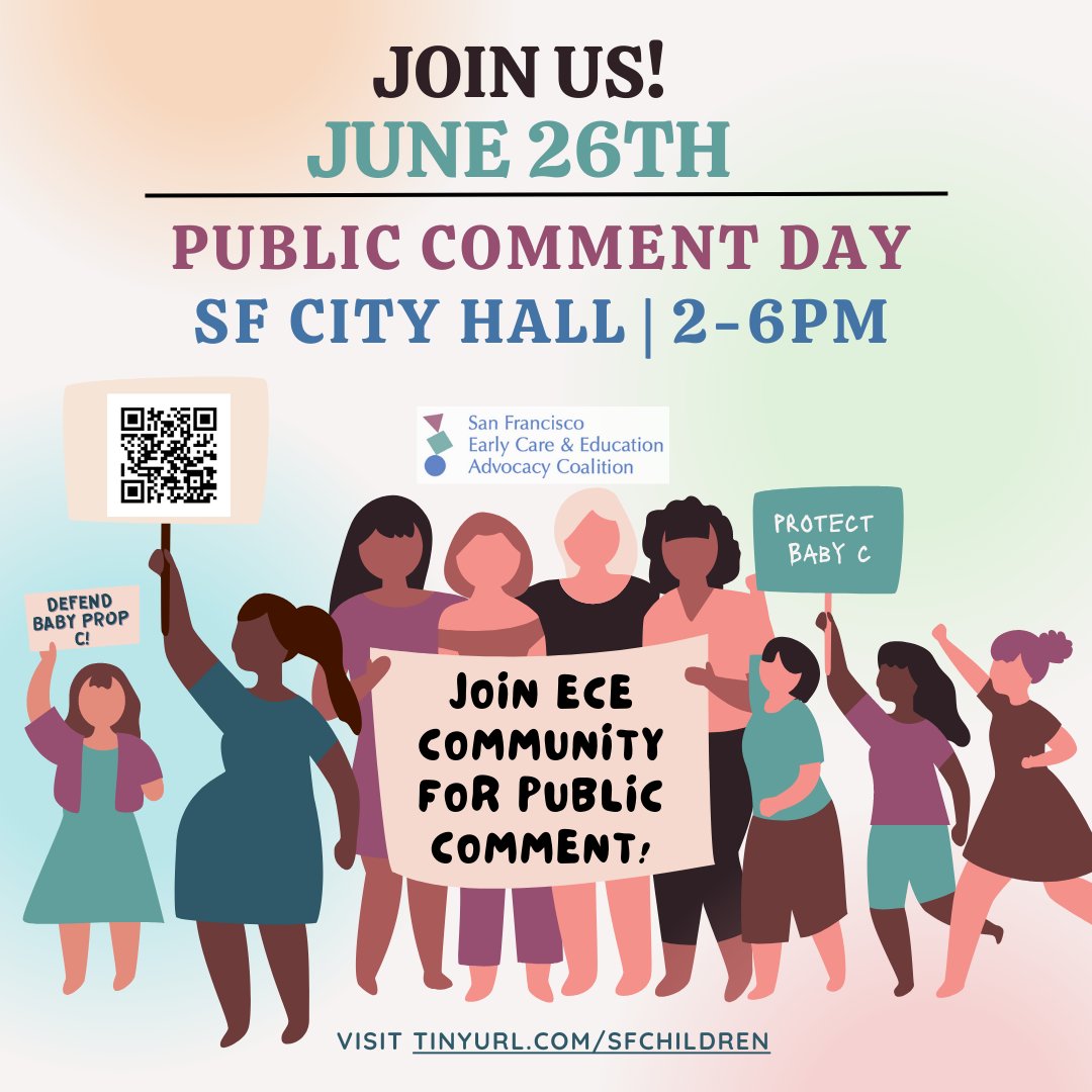 childcaresf's tweet photo. 🫵🏾 We need YOU this Monday, June 26 from 2-6pm at City Hall. Our City leadership needs to hear from parents, caregivers and community members like you.

➡️ Join us as we fight to keep voter-approved child care funding: https://t.co/vxMvxOf4jG

@eceofsf
@fccasf
@parentvoicessf https://t.co/iO7iAq0YsL