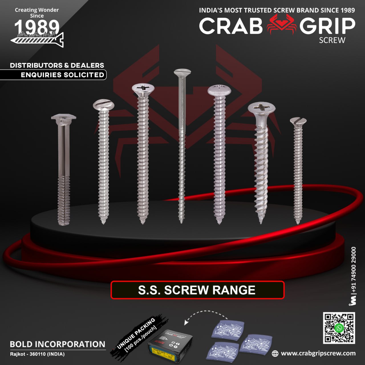 IBAIS MEDIA HARDWARE GROUP on Twitter "CRAB 🦀 GRIP SCREW INDIA'S MOST